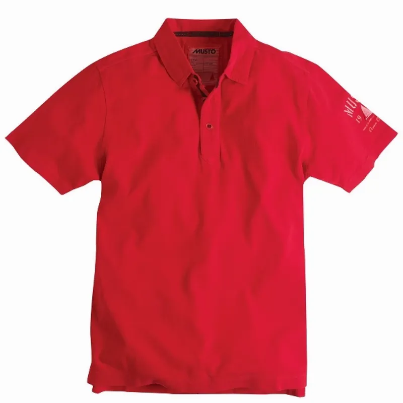 Musto Mens Canvas Collar Polo Shirt Enisign Red